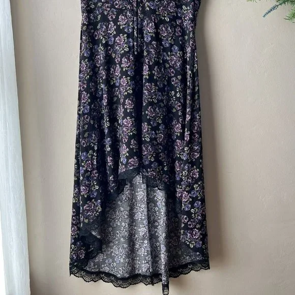 Hot Topic Vintage Purple Rose Hi-Low Hem Dress - Picture 5 of 12